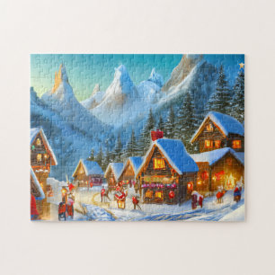 Christmas Art Town 4 The Daily Jigsaw puzzle Recen