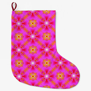 Christmas Artdeco in Retro Style Large Christmas Stocking