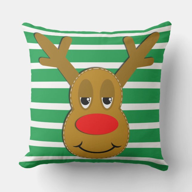 Christmas Arts N Crafts Reindeer Cushion (Front)