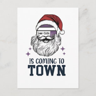 Christmas Assistant RN Nurse Santa Xmas Invitation Postcard