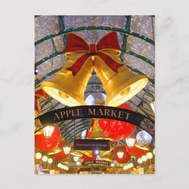 Christmas at Covent Garden, London UK Postcard (Front)