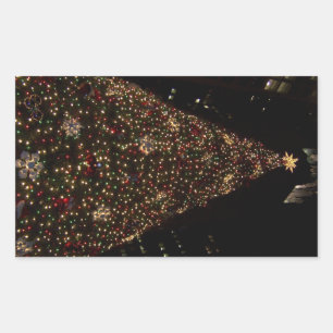 Christmas at Daley Plaza Chicago Rectangular Sticker