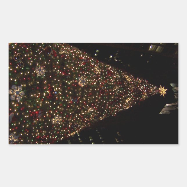 Christmas at Daley Plaza Chicago Rectangular Sticker (Front)