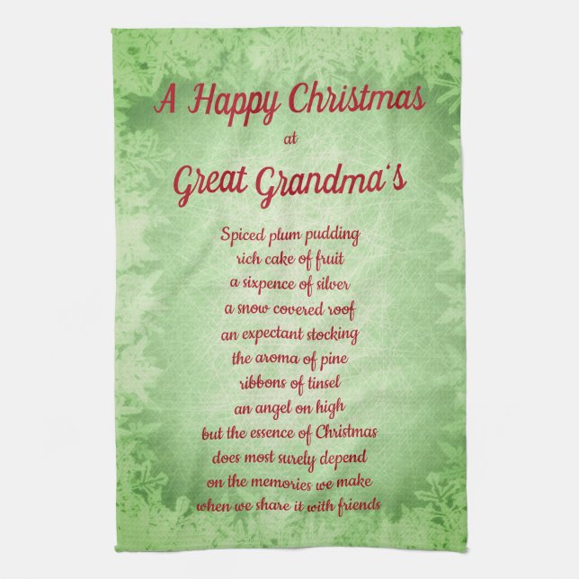 Christmas at Great Grandma's House Kitchen Towels (Vertical)