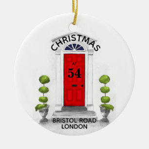 Christmas at home 1st christmas in new house ceramic ornament