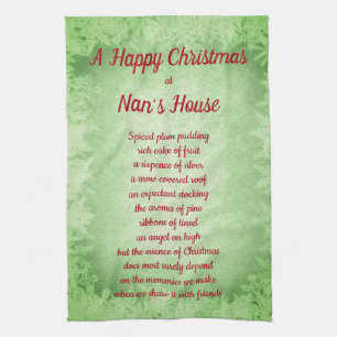 Christmas at Nan's House Kitchen Towels