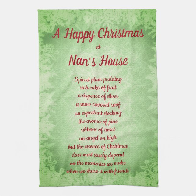 Christmas at Nan's House Kitchen Towels (Vertical)