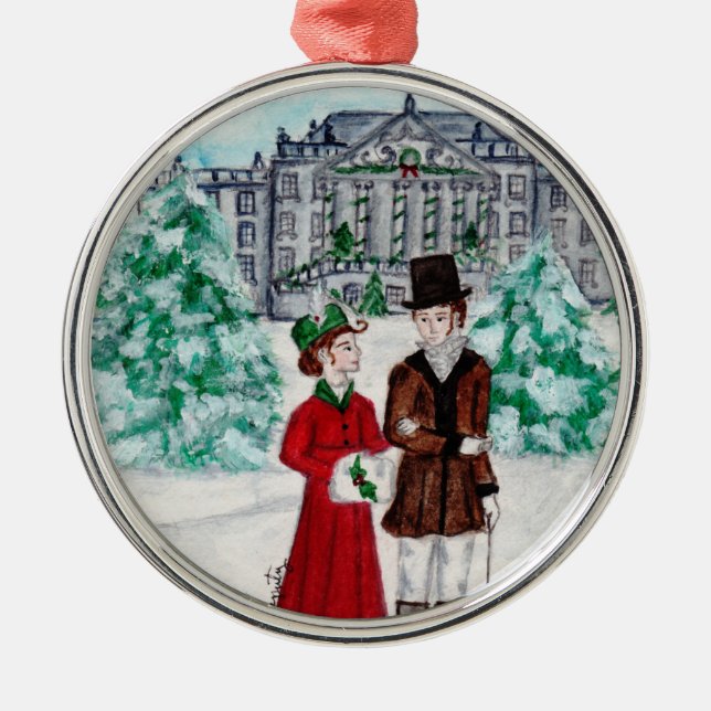Christmas at Pemberley Metal Ornament (Front)