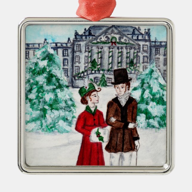 Christmas at Pemberley Metal Ornament (Front)