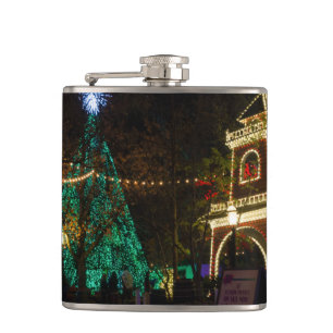 Christmas At Silver Dollar City Hip Flask
