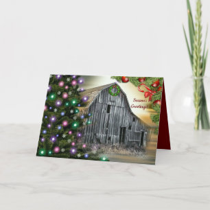 Christmas At The Barn Holiday Card