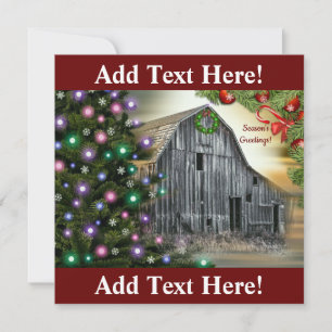 Christmas At The Barn Thank You Card
