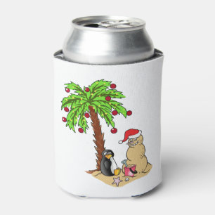 Christmas at the Beach Can Cooler
