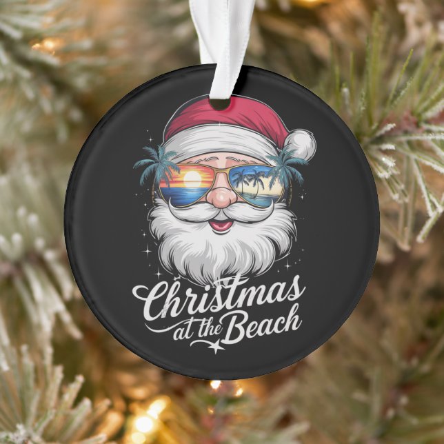 Christmas At The Beach Hawaiian Summer Holiday Ornament (Tree)