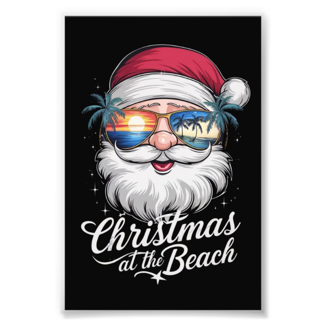 Christmas At The Beach Hawaiian Summer Holiday Photo Print (Front)