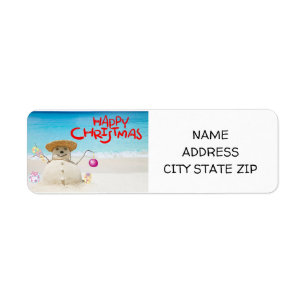 **CHRISTMAS AT THE BEACH** RETURN ADDRESS RETURN ADDRESS LABEL