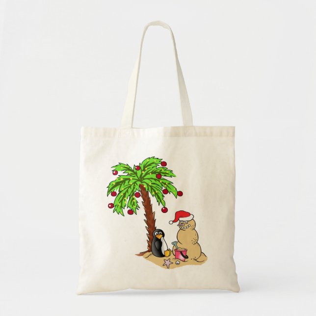 Christmas at the Beach Tote Bag (Front)