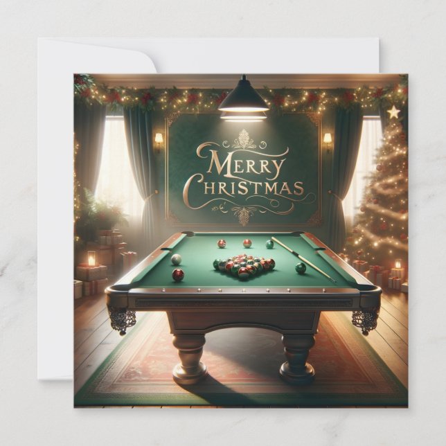 Christmas at the Cue Club Holiday Card (Front)