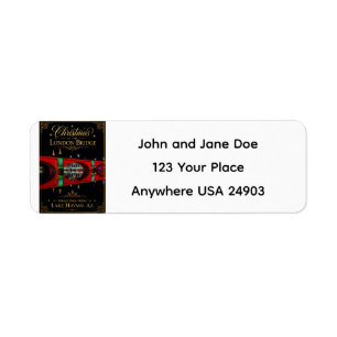 Christmas at the London Bridge Lake Havasu Arizona Return Address Label