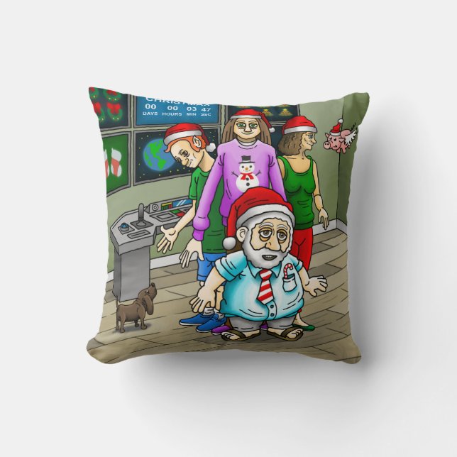 Christmas at the office cushion (Front)
