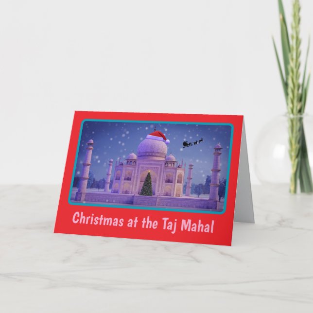 Christmas at the Taj Mahal Card (Front)