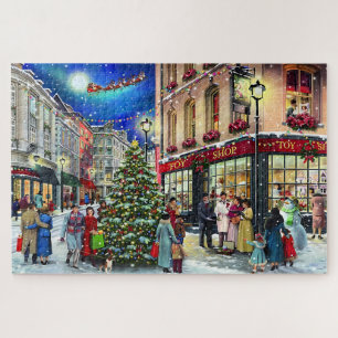 Christmas at the Town Square Jigsaw Puzzle
