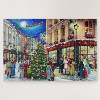Christmas at the Town Square Jigsaw Puzzle