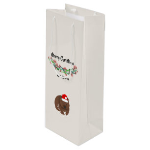 Christmas Australian Animals Design Wine Gift Bag