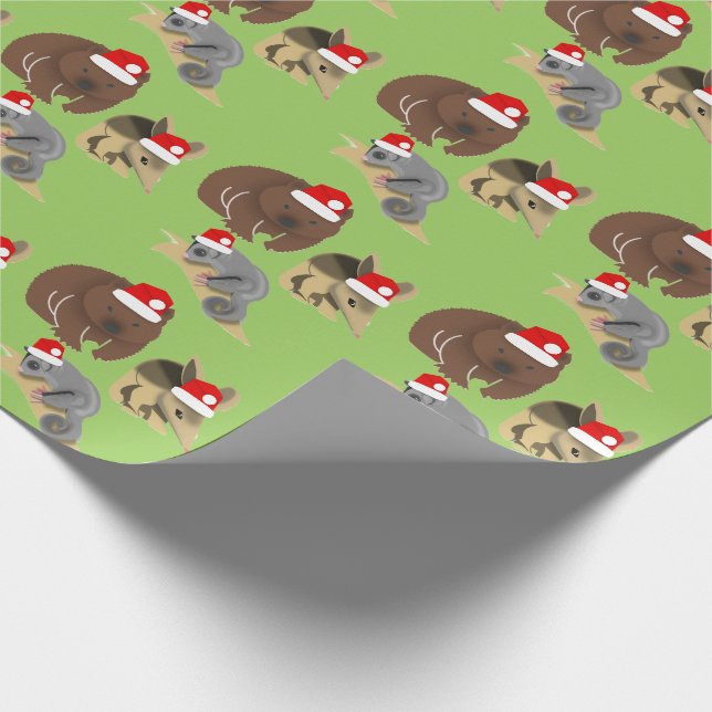 Christmas Australian Baby Animals Wrapping Paper (Corner)