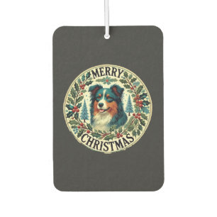 Christmas Australian Shephard Car Air Freshener