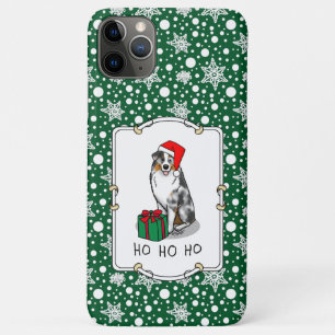 Christmas Australian Shepherd (blue merle tan/w 1) iPhone 11 Pro Max Case