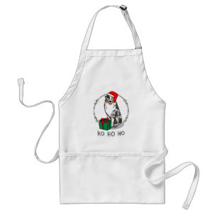 Christmas Australian Shepherd (blue merle tan/w 1) Standard Apron