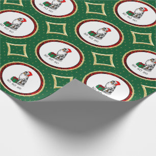 Christmas Australian Shepherd (blue merle tan/w 1) Wrapping Paper