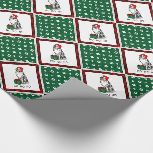 Christmas Australian Shepherd (blue merle tan/w 1) Wrapping Paper