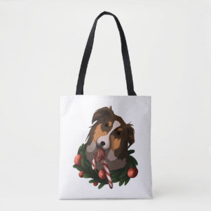 christmas australian Shepherd Classic T-Shirt Tote Bag