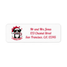 Christmas Australian Shepherd Return address
