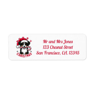 Christmas Australian Shepherd Return address Label