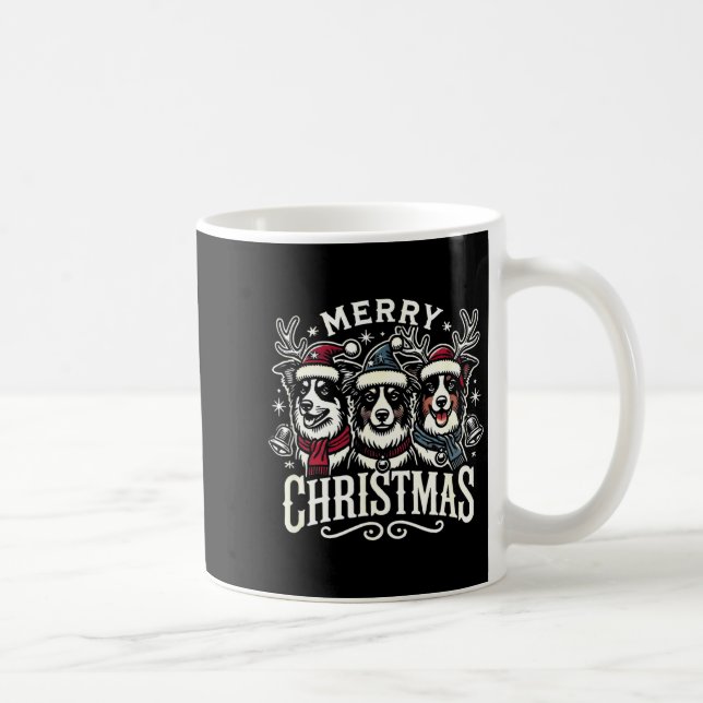 Christmas Australian Shepherd Santa Hat Aussie Chr Coffee Mug (Right)