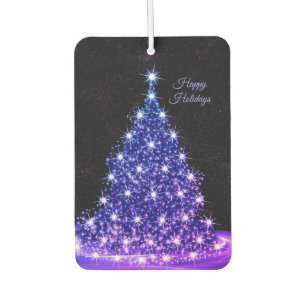 Christmas Auto Pink Blue Tree Winter Black Rustic Car Air Freshener