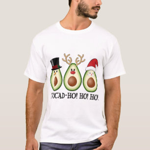 Christmas Avocado Frosty, Rudolph, and Santa T-Shirt