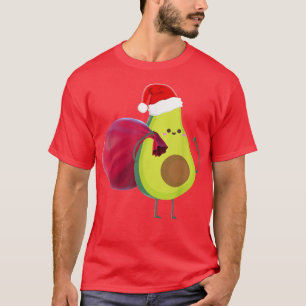 Christmas Avocado Santa Claus kawaii vegan Avocato T-Shirt