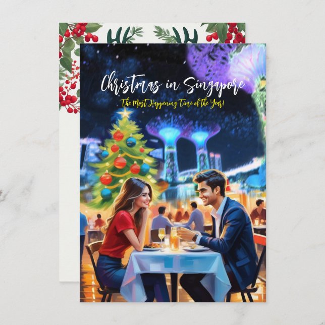 ‘Christmas Away in Singapore’ Greeting Card (Front/Back)