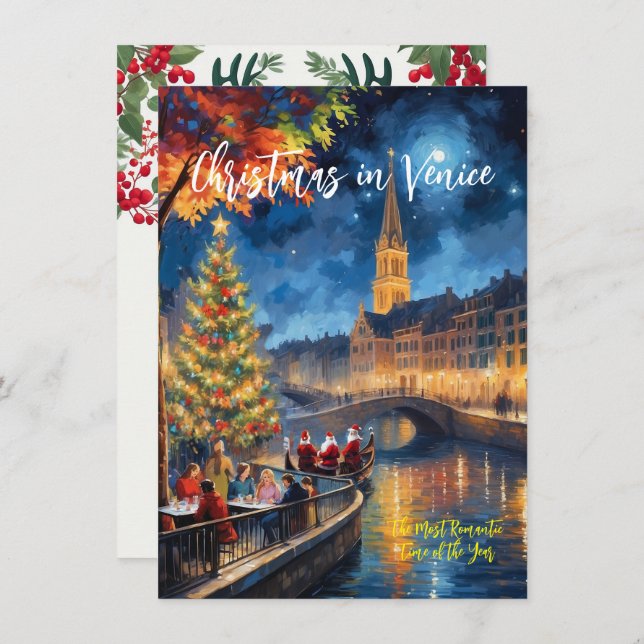 ‘Christmas Away in Venice’ Greeting Card (Front/Back)