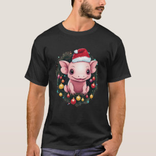 Christmas axolotl, cute axolotl, funny xmas T-Shirt