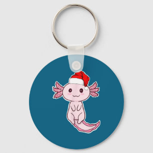 Christmas Axolotl  Key Ring