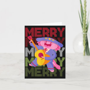 Christmas Axolotl Ugly Sweater Funny Christmas Sno Card