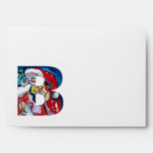 CHRISTMAS B LETTER /SANTA  CLAUS WITH VIOLIN ENVELOPE