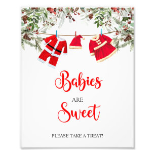 Christmas Babies Are Sweet Baby Shower Sign