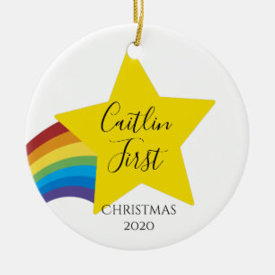 Christmas baby, 1st christmas new baby, ceramic ornament