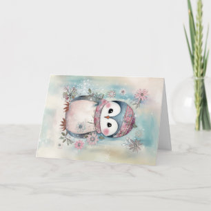 Christmas Baby Animals Penguin Holiday Greeting  Card
